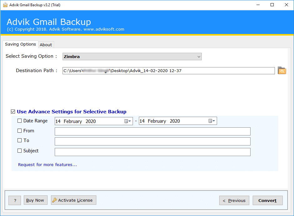 export gmail to Zimbra