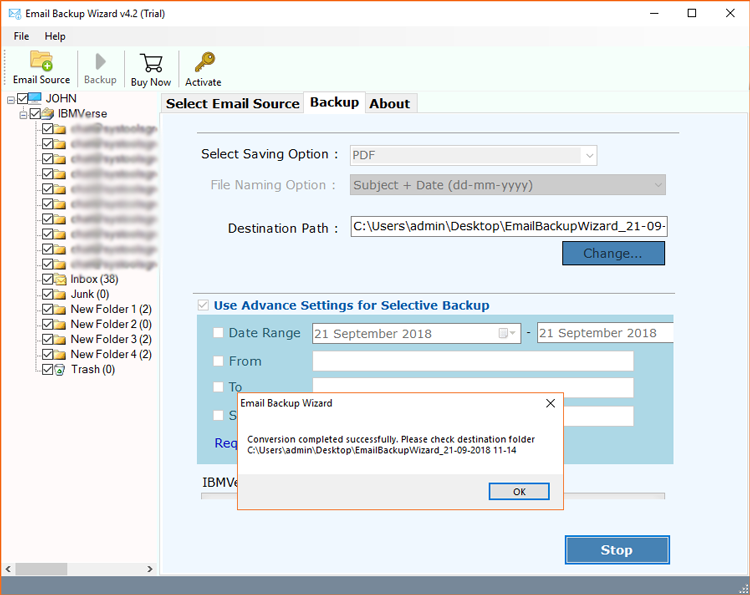ibm email backup software