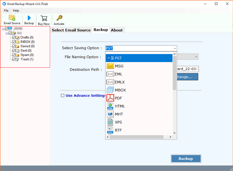 export Comcast Mail emails in mul-language
