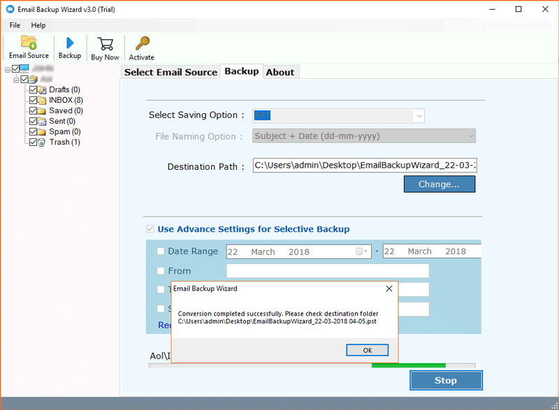 transfer Comcast Mail mails destination
