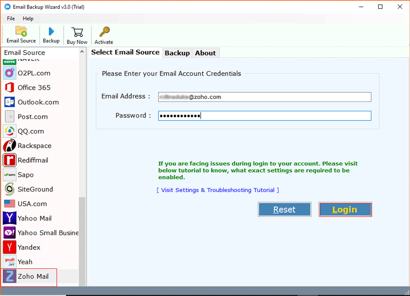 zoho backup