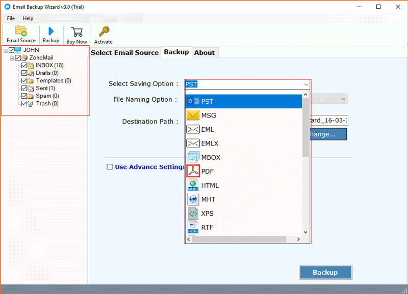 zoho backup tool