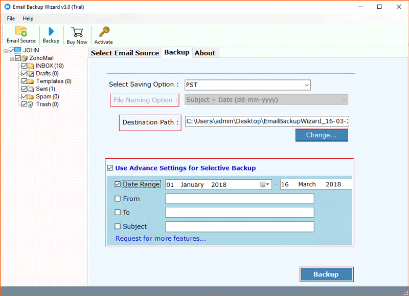zoho email backup tool